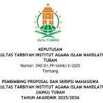 SK Pembimbing Proposal dan Skripsi Fakultas Tarbiyah