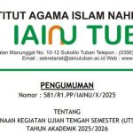 PENGUMUMAN PELAKSANAAN KEGIATAN UJIAN TENGAH SEMESTER (UTS) GANJIL TAHUN AKADEMIK 2025/2026