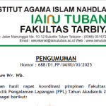 Edaran Praktik Pengalaman Lapangan Fakultas Tarbiyah