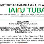 HASIL TES SELEKSI WAWANCARA REKRUTMEN TENAGA KEBERSIHAN DAN KERUMAHTANGGAAN IAINU TUBAN TAHUN 2026