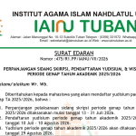 PENGUMUMAN PENDAFTARAN YUDISIUM dan WISUDA PERIODE GENAP TAHUN AKADEMIK 2025/2026